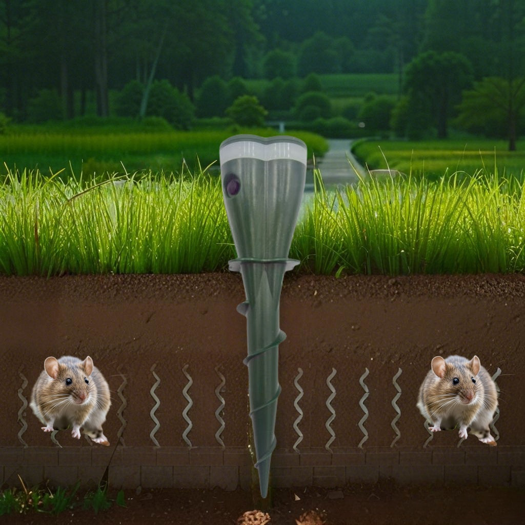 Répulsif à taupes à vis imperméable alimenté par énergie solaire