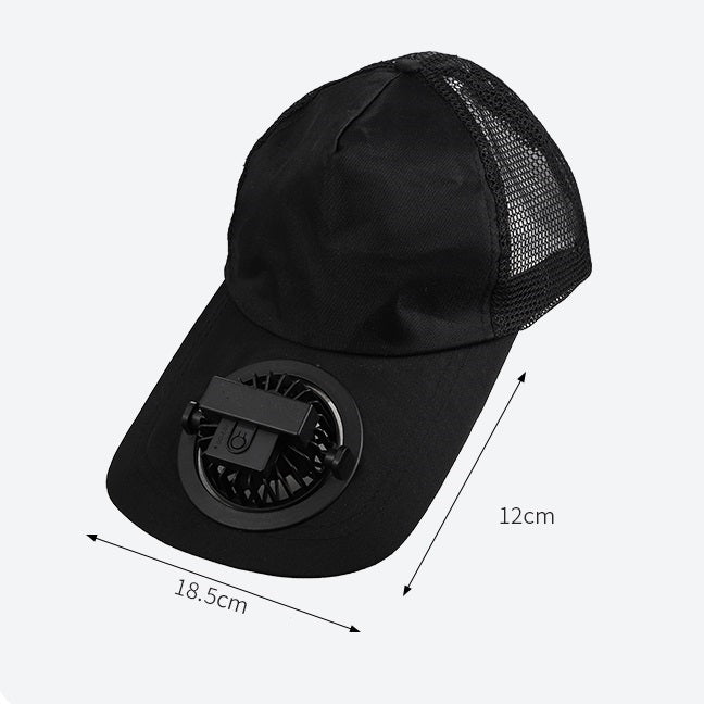 Casquette avec Ventilateur Solaire 360° Orientable – Restez au Frais Même Sous le Soleil Brûlant