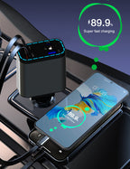 📣🔥Chargeur de voiture ultra-rapide avec câbles rétractables et ambiance lumineuse étoilée😃