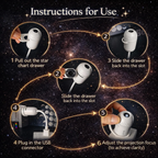 Veilleuse projecteur USB Galaxie et Lune