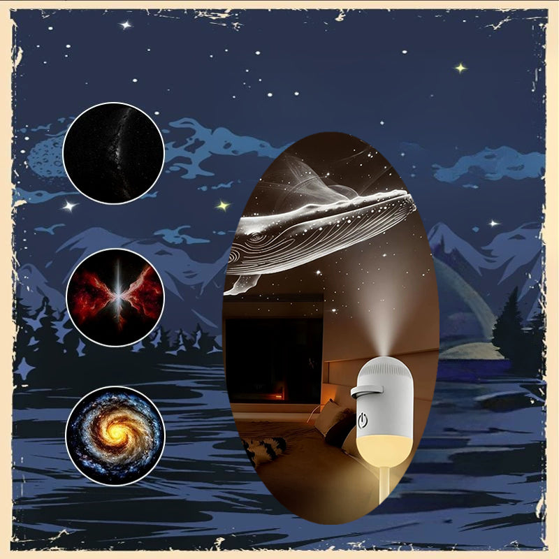 Veilleuse projecteur USB Galaxie et Lune