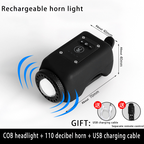 Phare de vélo LED portable super lumineux, étanche IPX5, rechargeable, 6 modes, klaxon électronique puissant pour la conduite nocturne